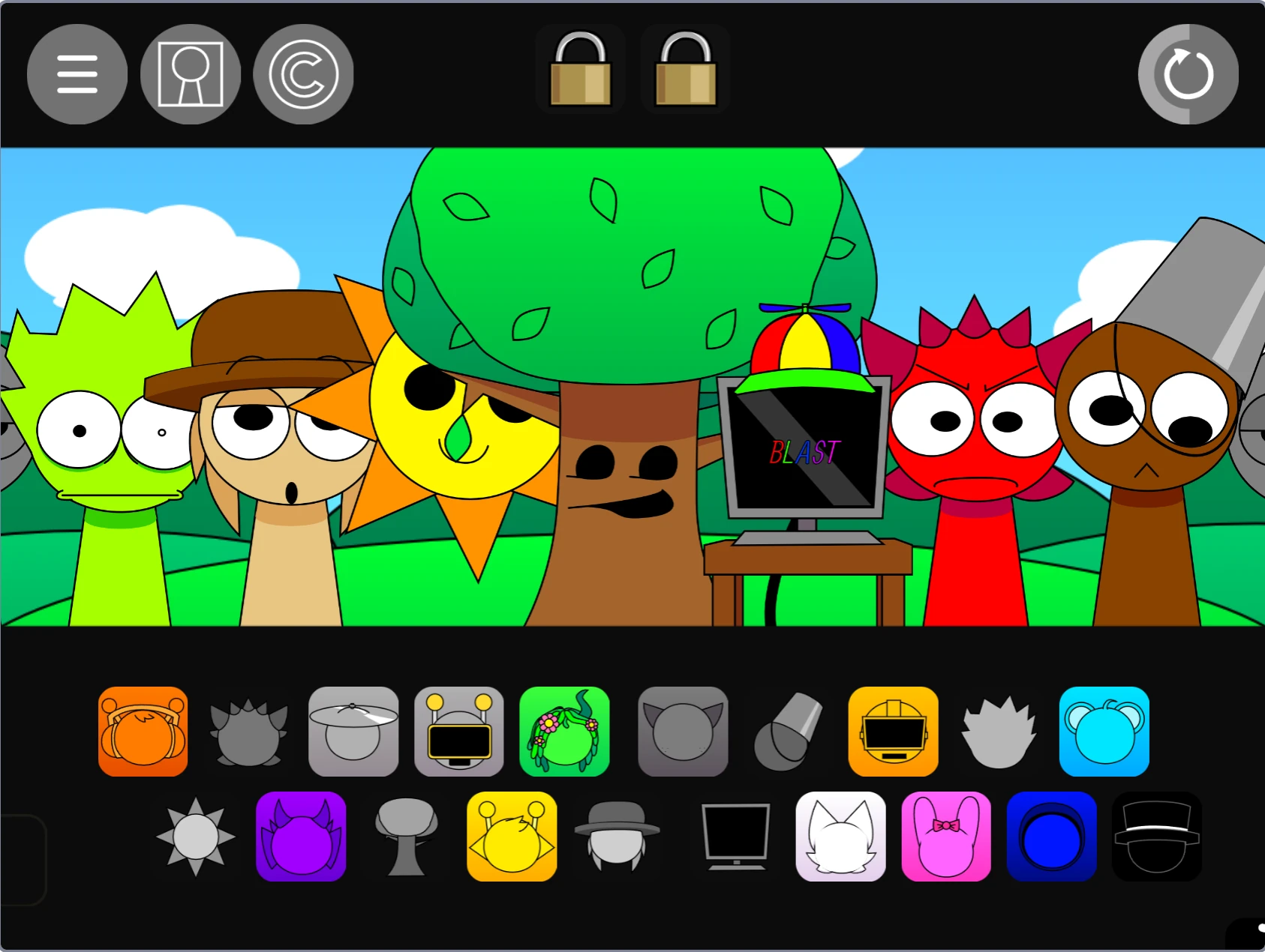 Sprunki Pyramixed 0.9 Remix character comparison