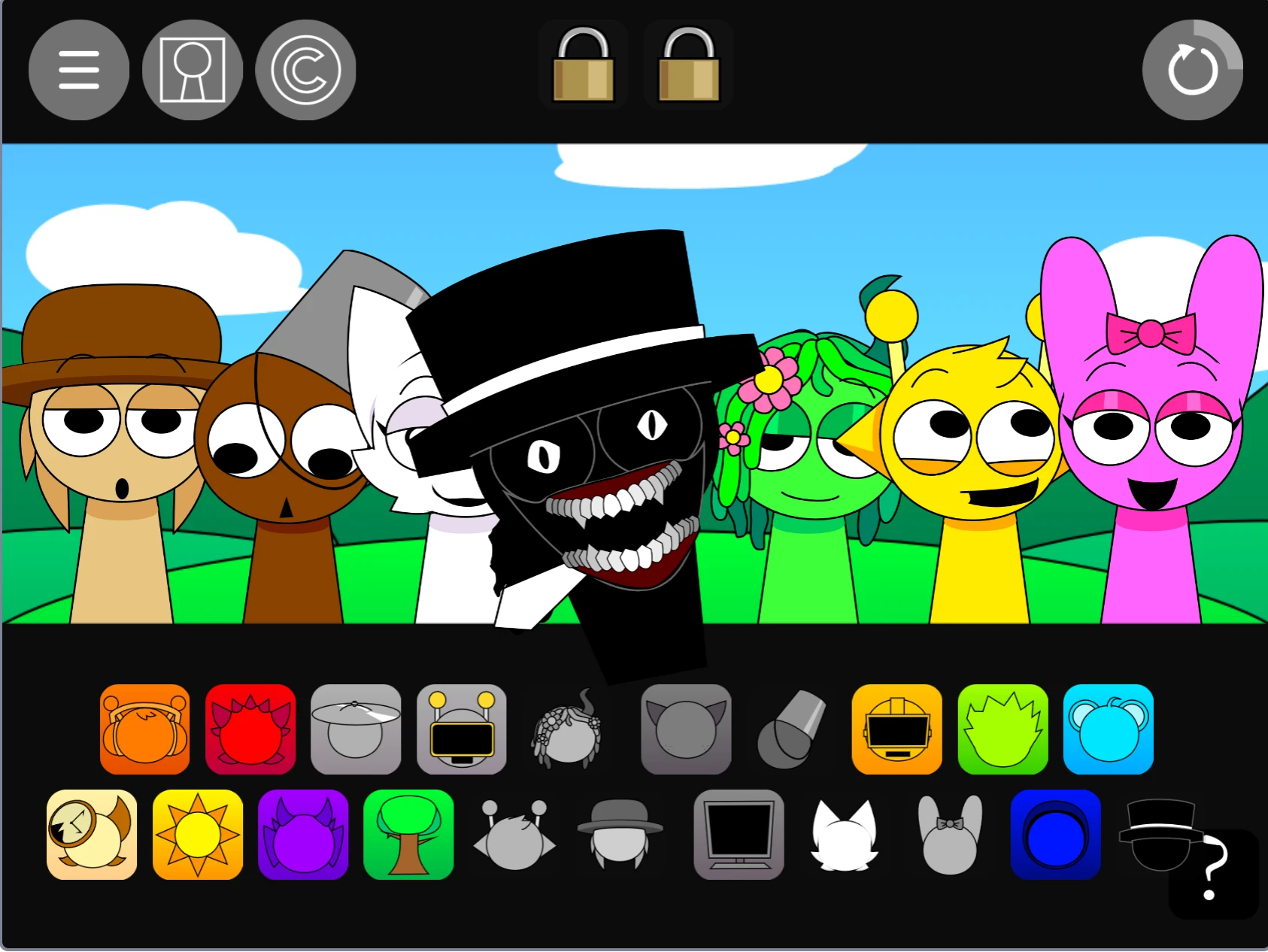 Enjoy vibrant visual effects during gameplay Special effects and visual elements in Sprunki Pyramixed 0.9
