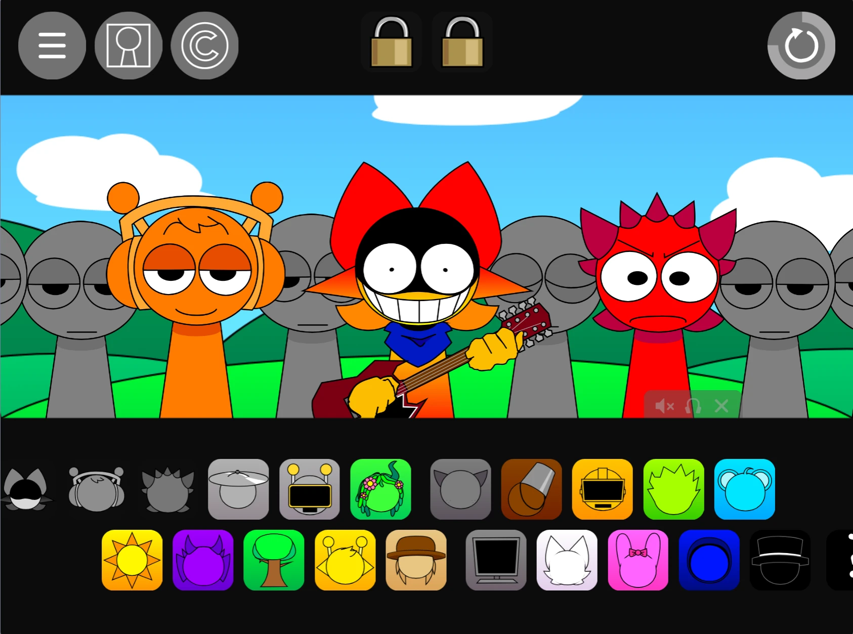 Character swapping interface in Sprunki Pyramixed 0.9 Swapped Enhanced swapping mechanics in Sprunki Pyramixed 0.9 Swapped