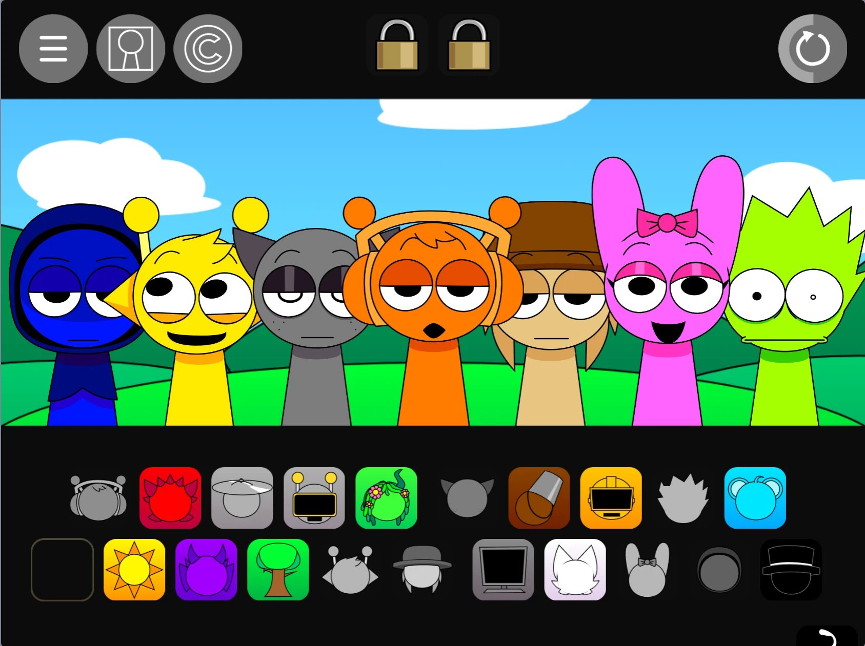 Visual effects and character designs in Sprunki Pyramixed 0.9