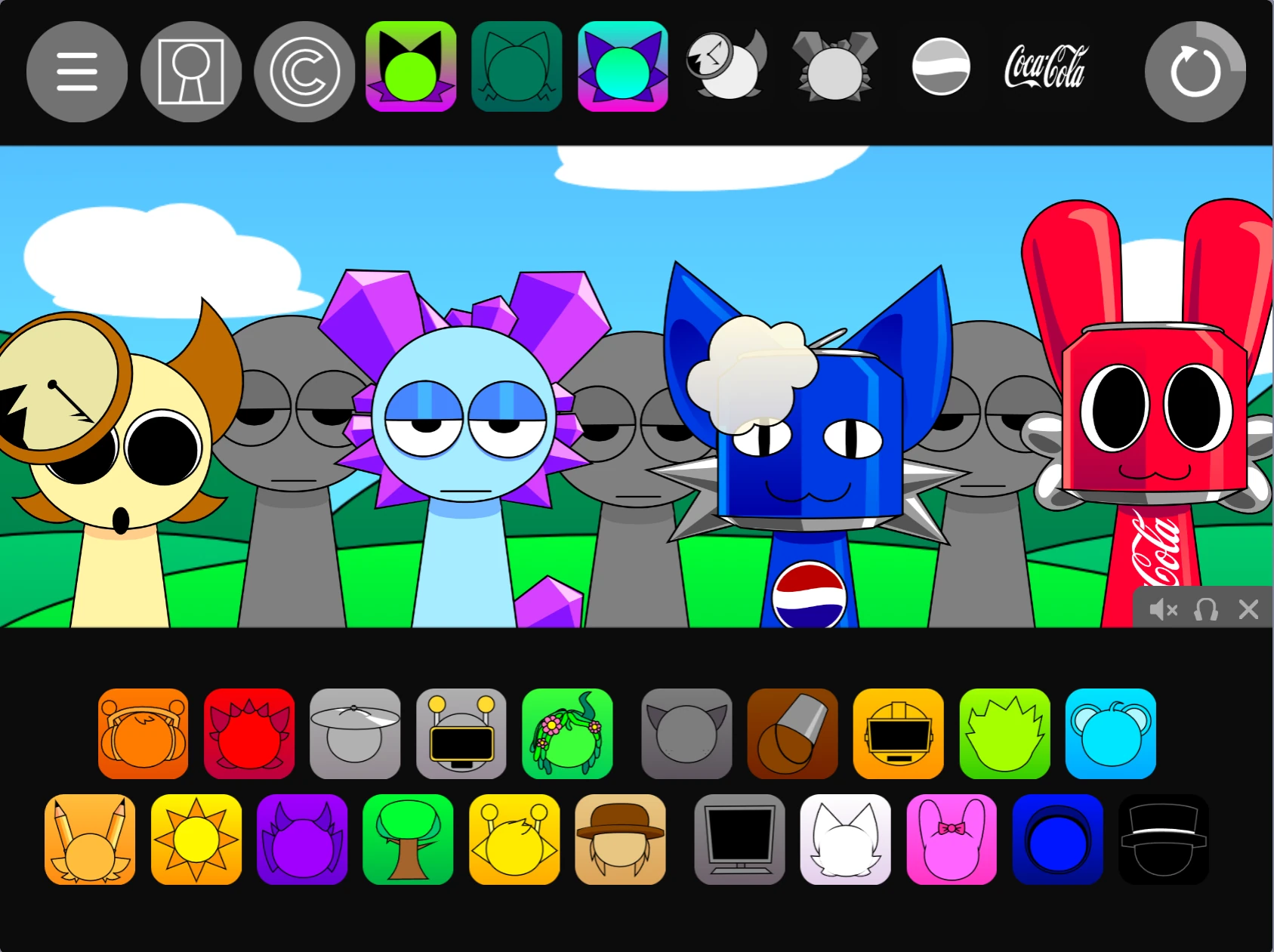 Special character appearances in Sprunki Pyramixed 0.9 Updete V2 Character appearances in Sprunki Pyramixed 0.9 Updete V2