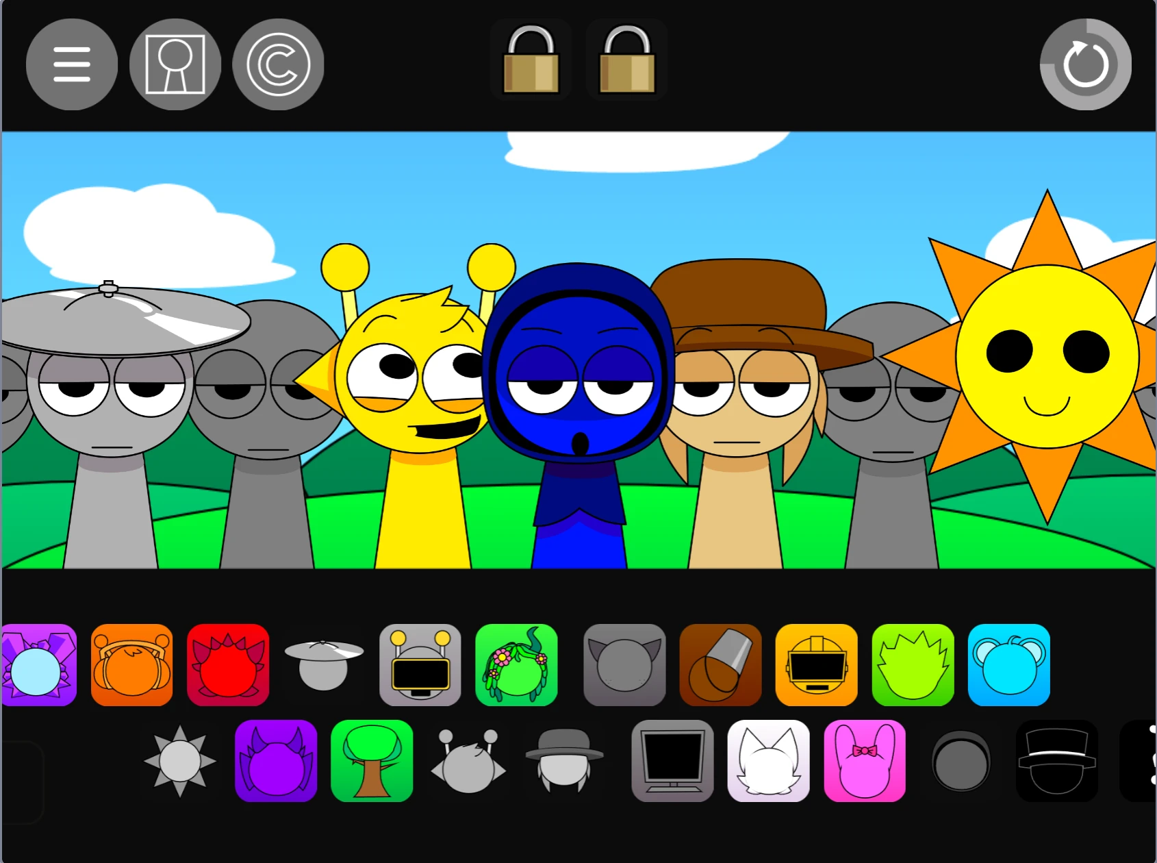 Horror character transformations in Sprunki Pyramixed 0.9