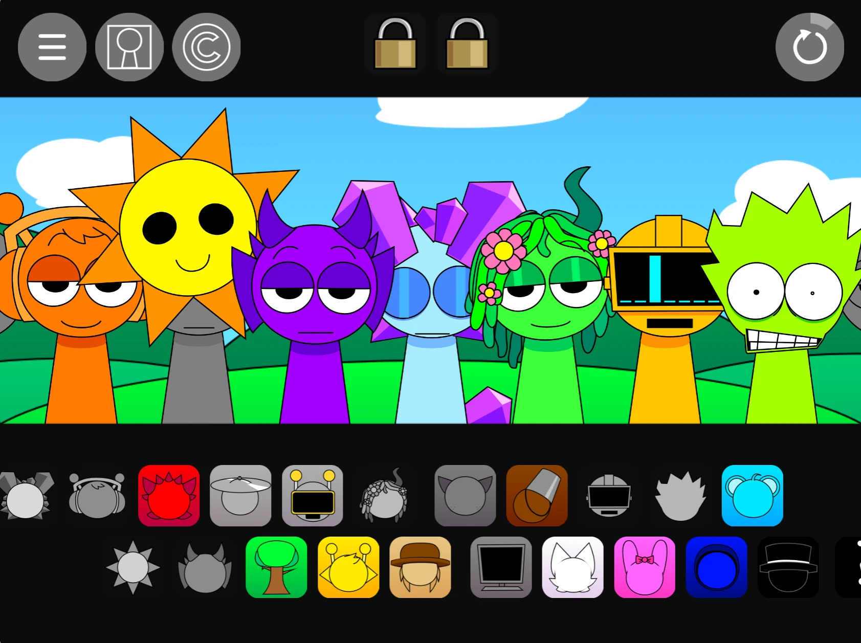 Sound effect combinations in Sprunki Pyramixed 0.9 Horror