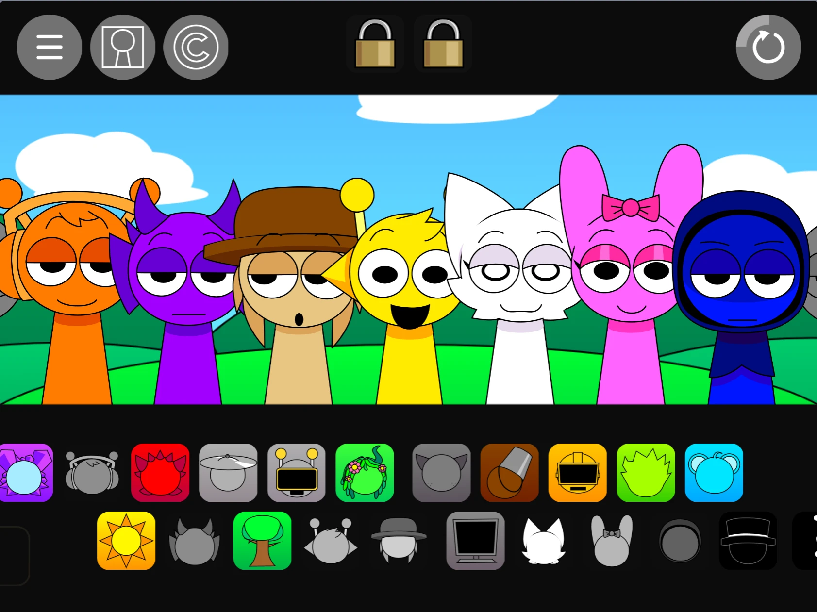 Future horror content preview in Sprunki Pyramixed 0.9