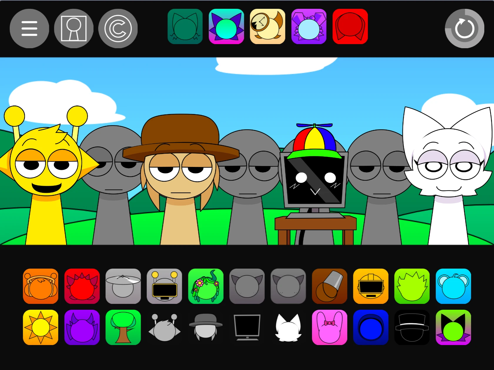 Advanced features and characters in Sprunki Pyramixed 0.95 But Edited