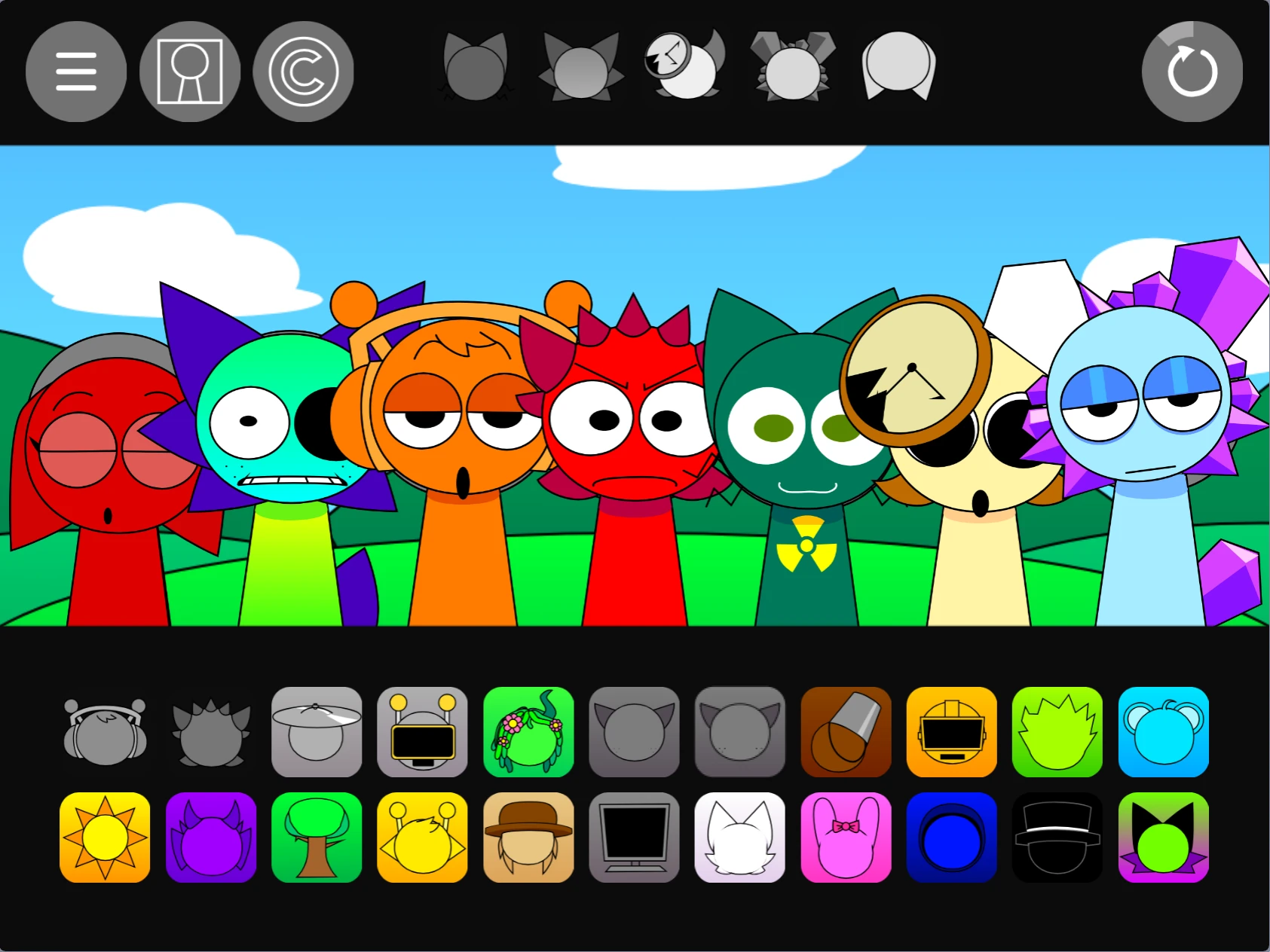 New character combinations in Sprunki Pyramixed 0.95