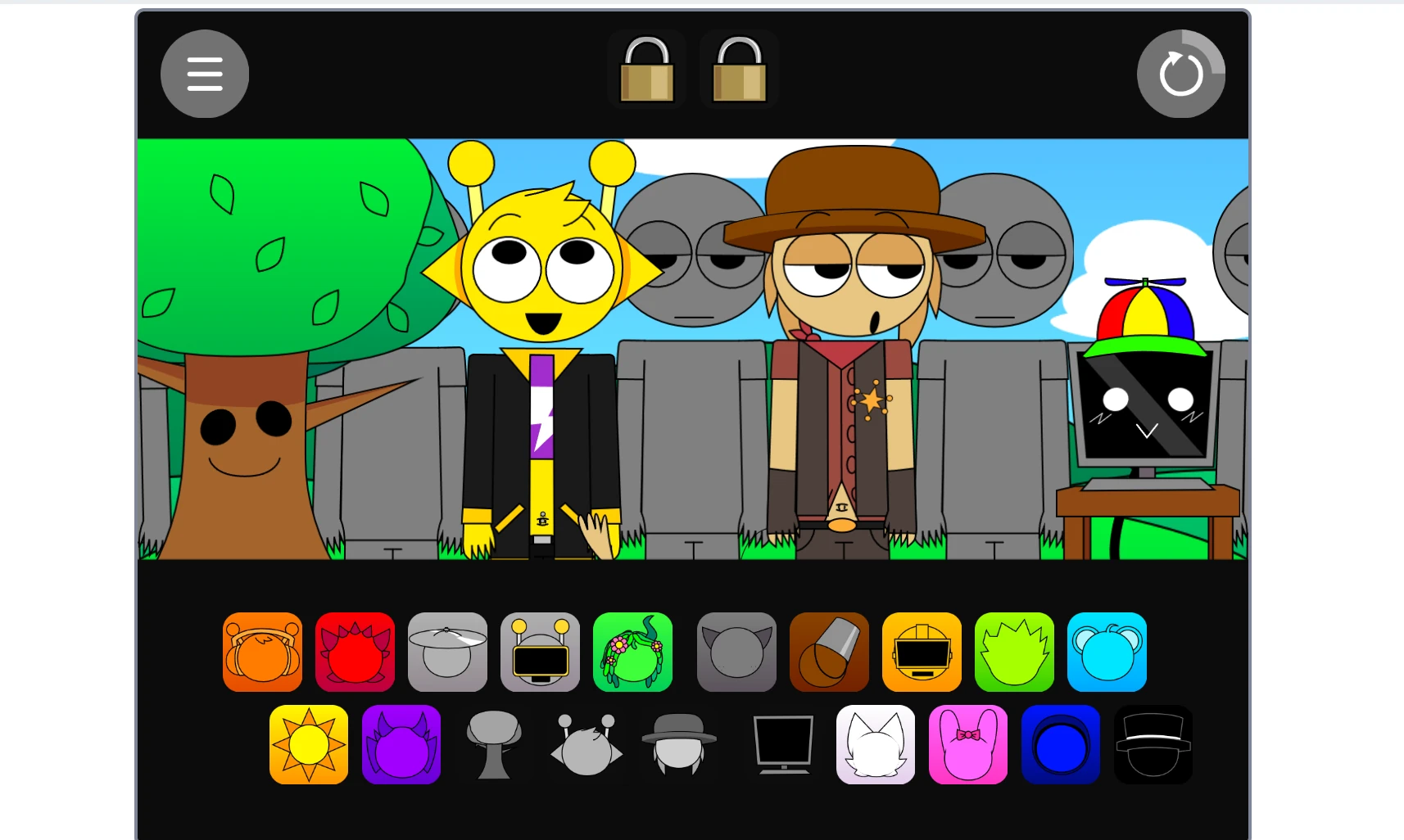 Sprunki Pyramixed Human Edition character customization options