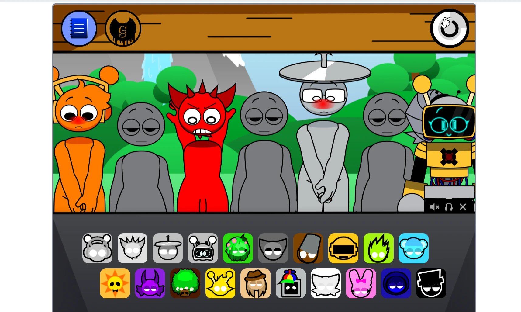 Sound character selection in Sprunki Retake Human Naked