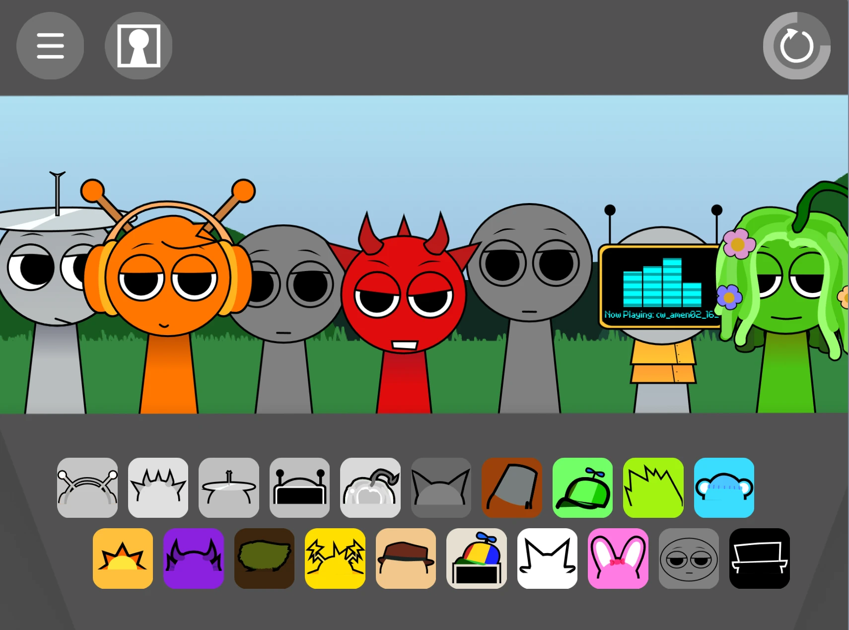 Sprunki Retake OCS gameplay with custom characters on stage