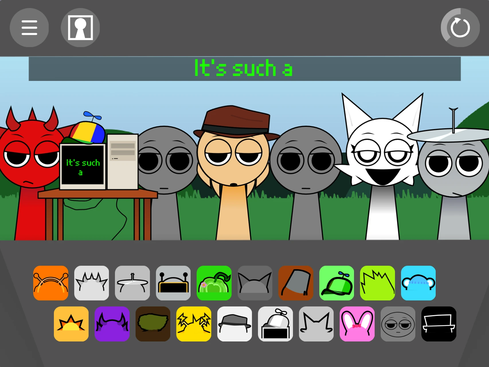 Sprunki Retake OCS gameplay with multiple custom characters performing