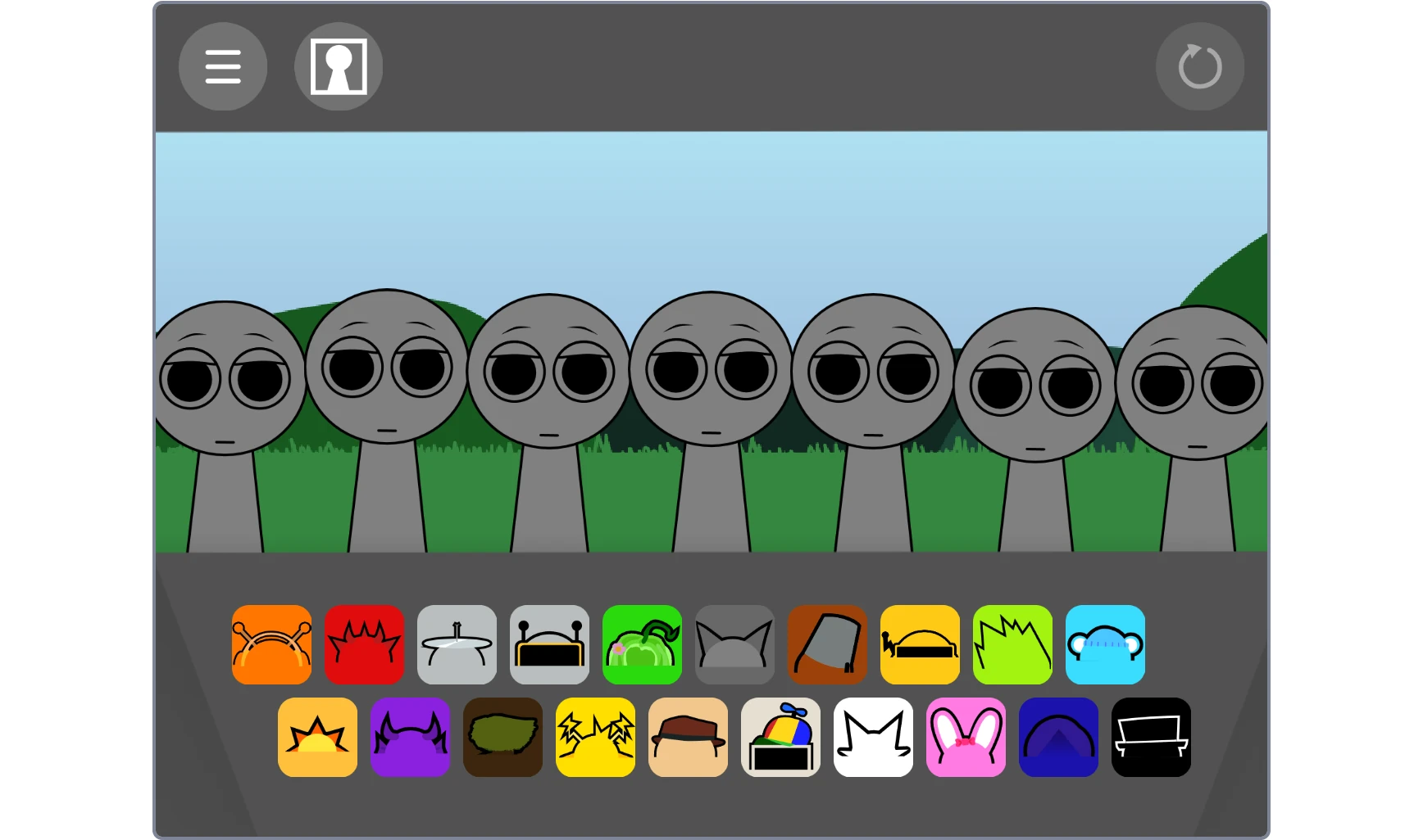 Sprunki Retake Phase 3 main interface with character selection