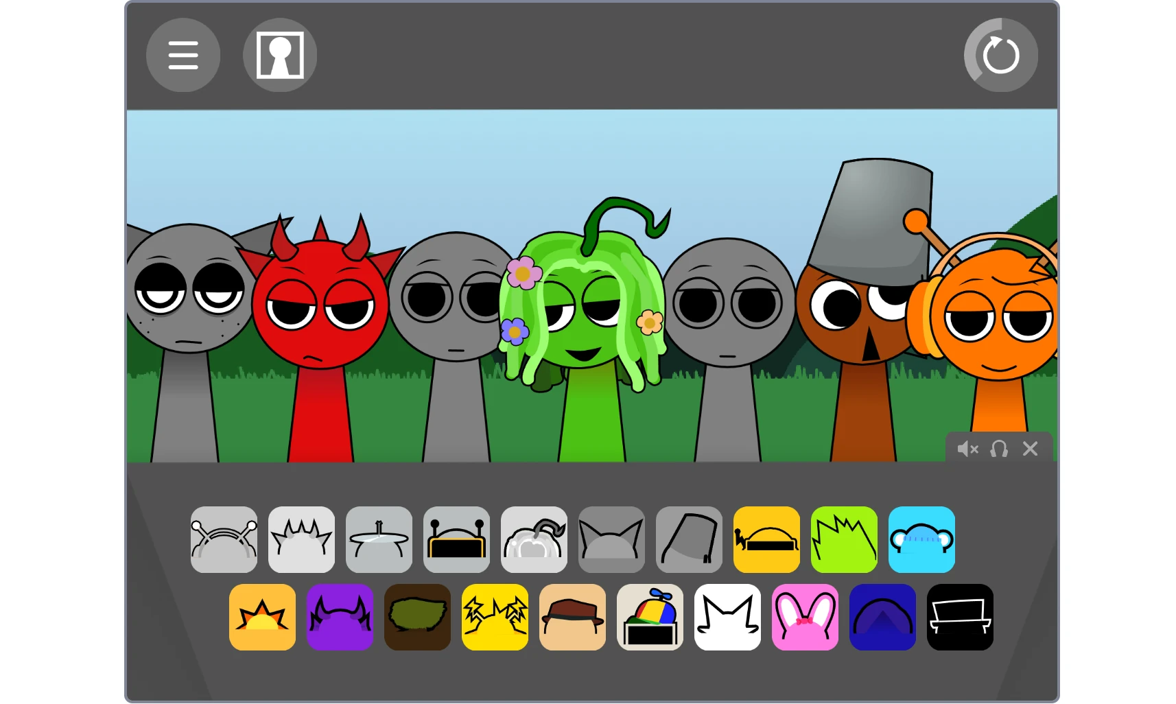 Sprunki Retake Phase 3 gameplay with multiple characters active