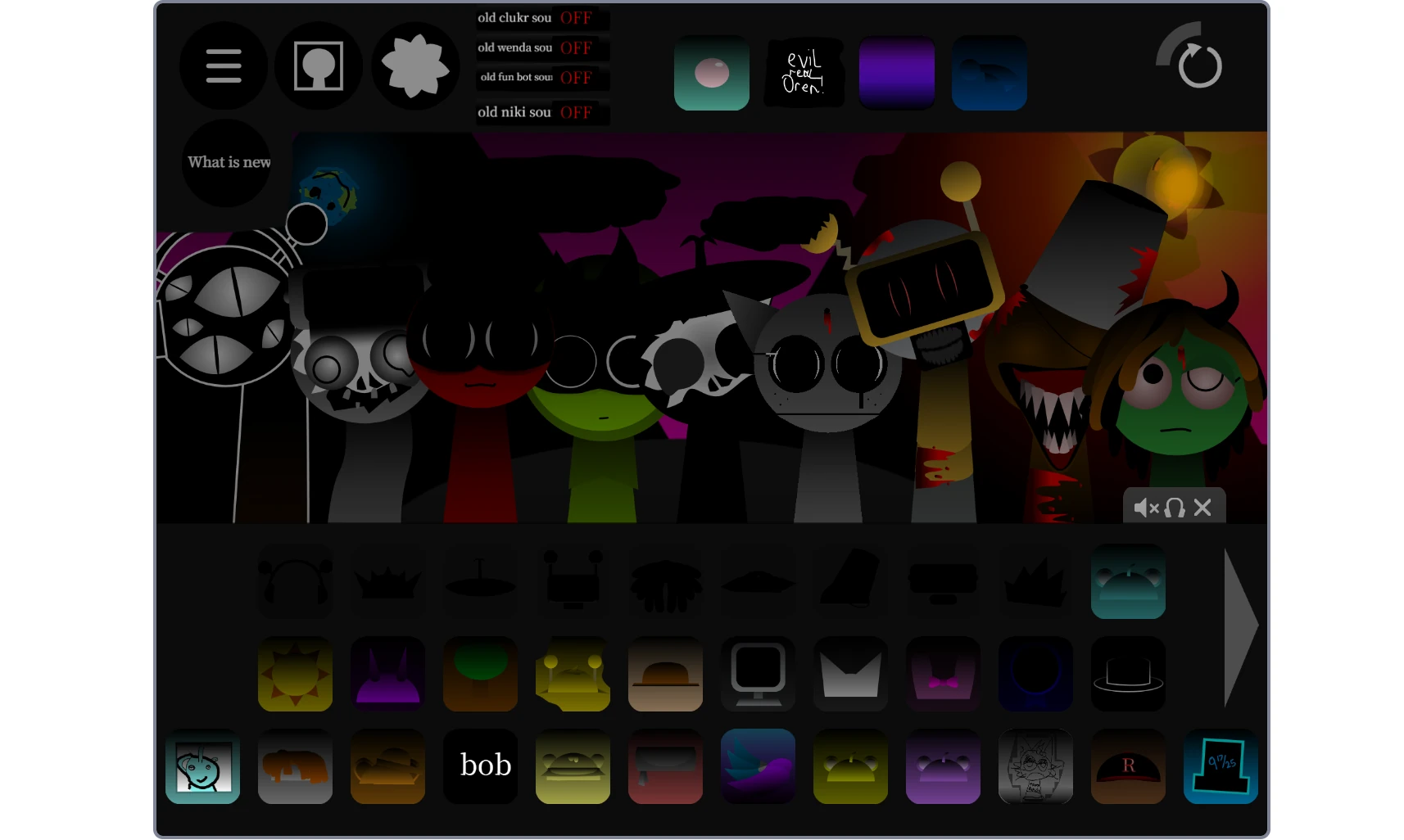 Multi-swap system interface in Sprunki Reversed But Mutiswap