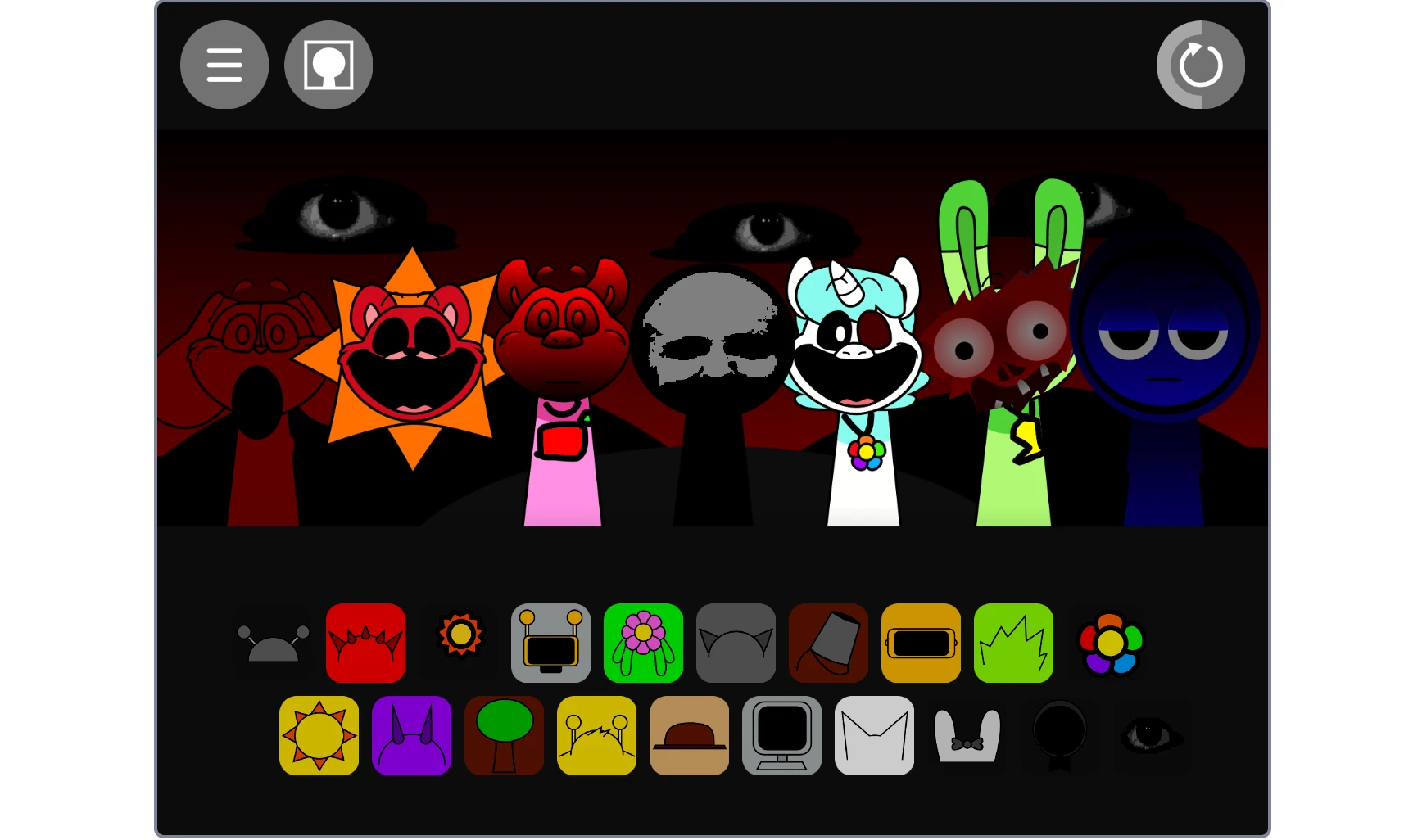 Sprunki Smiling Critters special effects and animations