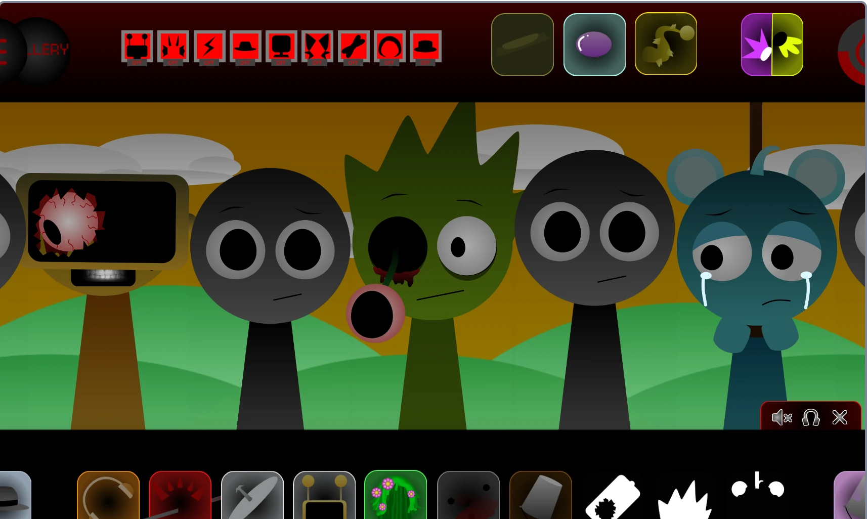 Visual effects and animations in Sprunki Swap Retextured Phase 1.7 v2