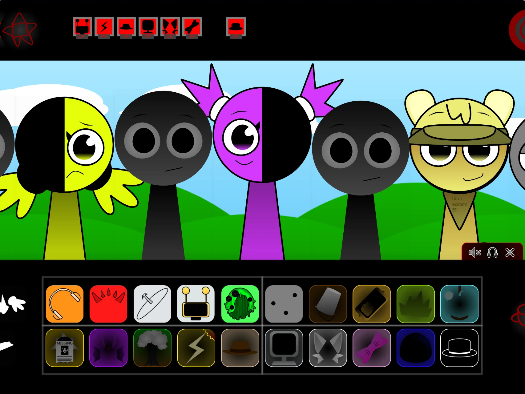 Redesigned character models in Sprunki Swap Retextured Phase 1 Sprunki Swap Retextured Phase 1 redesigned character models
