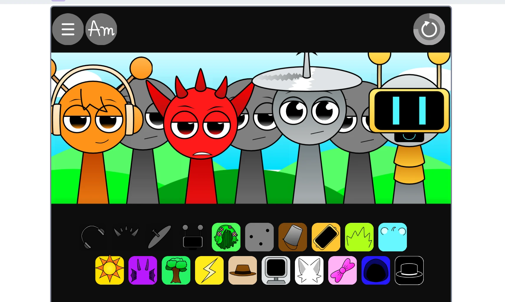 Drag and drop interface for character swapping in Sprunki Swap Showcase Phase 1 Dragging characters to swap positions in Sprunki Swap Showcase