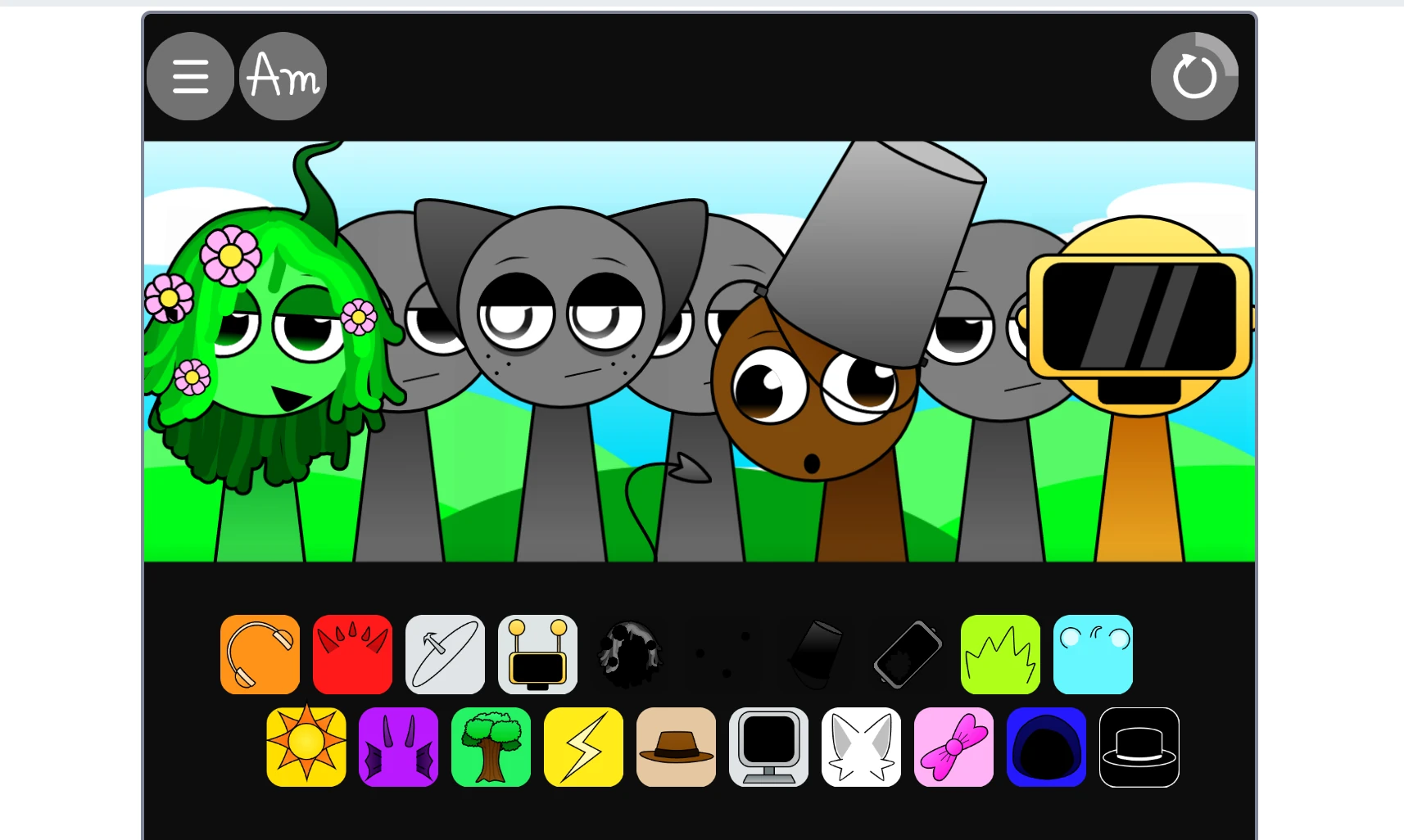 Character swap animation sequence in Sprunki Swap Showcase Phase 1 Character swap animation in progress Sprunki Swap Showcase