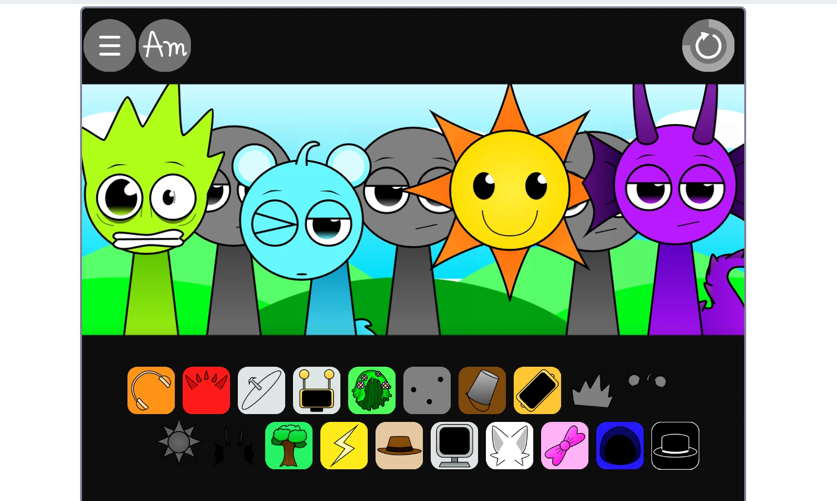 Successful character swap with special effects in Sprunki Swap Showcase Phase 1 Successful character swap result showing special effects