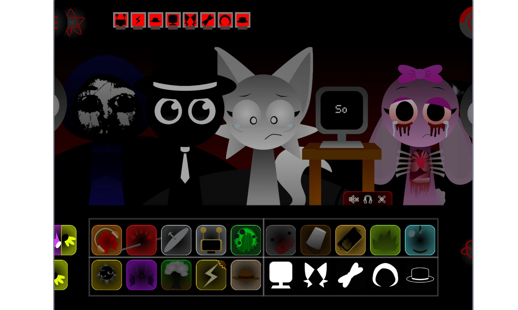 Completed robotic music composition in Sprunki mod