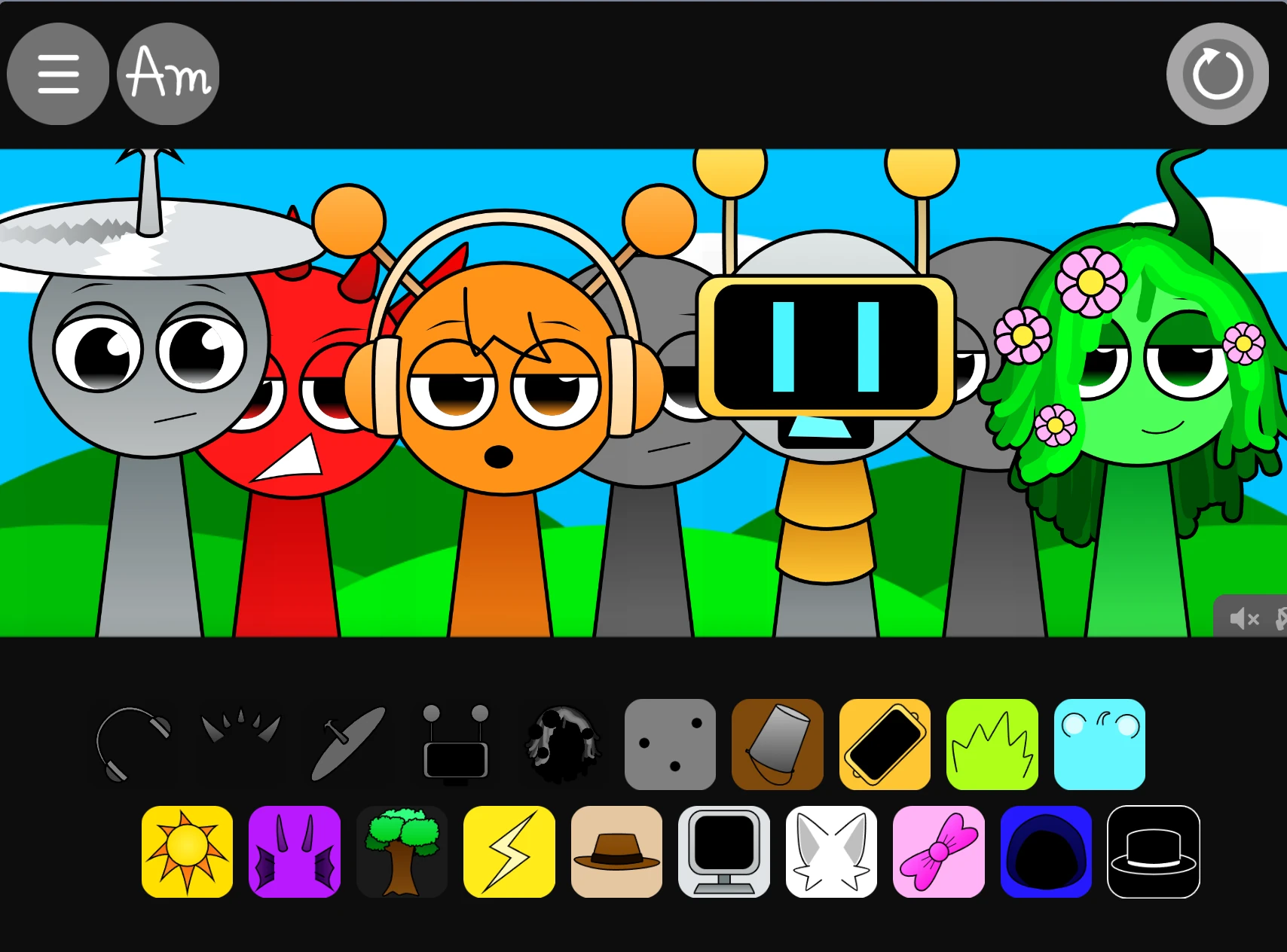 Character selection and swapping interface Character swapping interface in Sprunki Swapped Version Final Edition