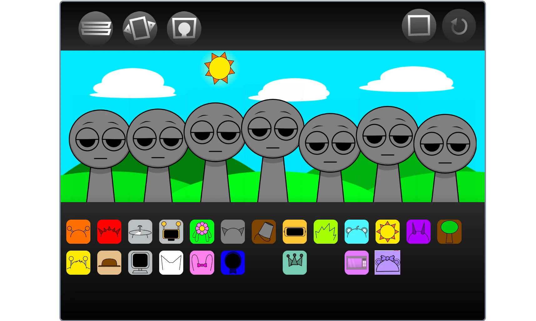 Sprunki with OC character creation interface