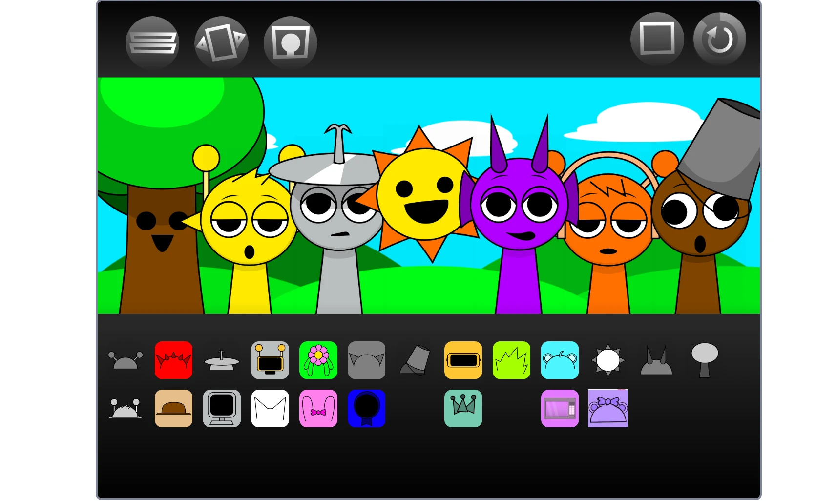 Sprunki with OC character sharing and community features