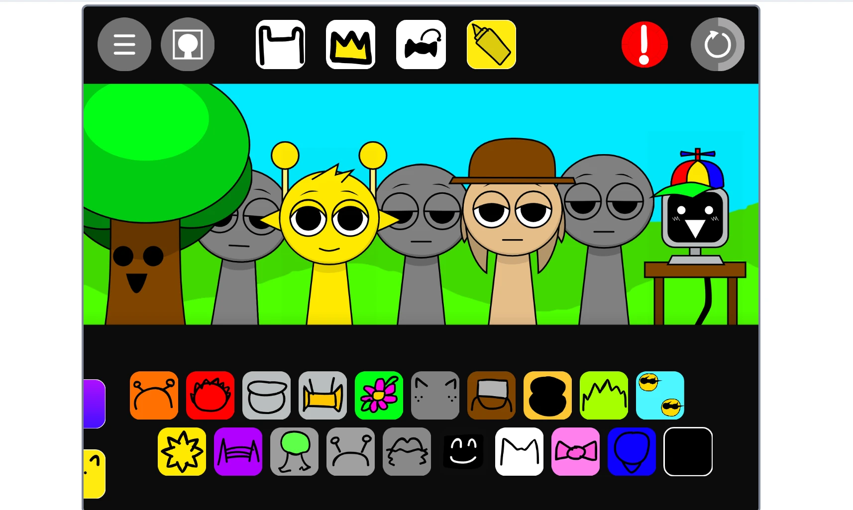 Sprunkid gameplay with multiple characters performing together