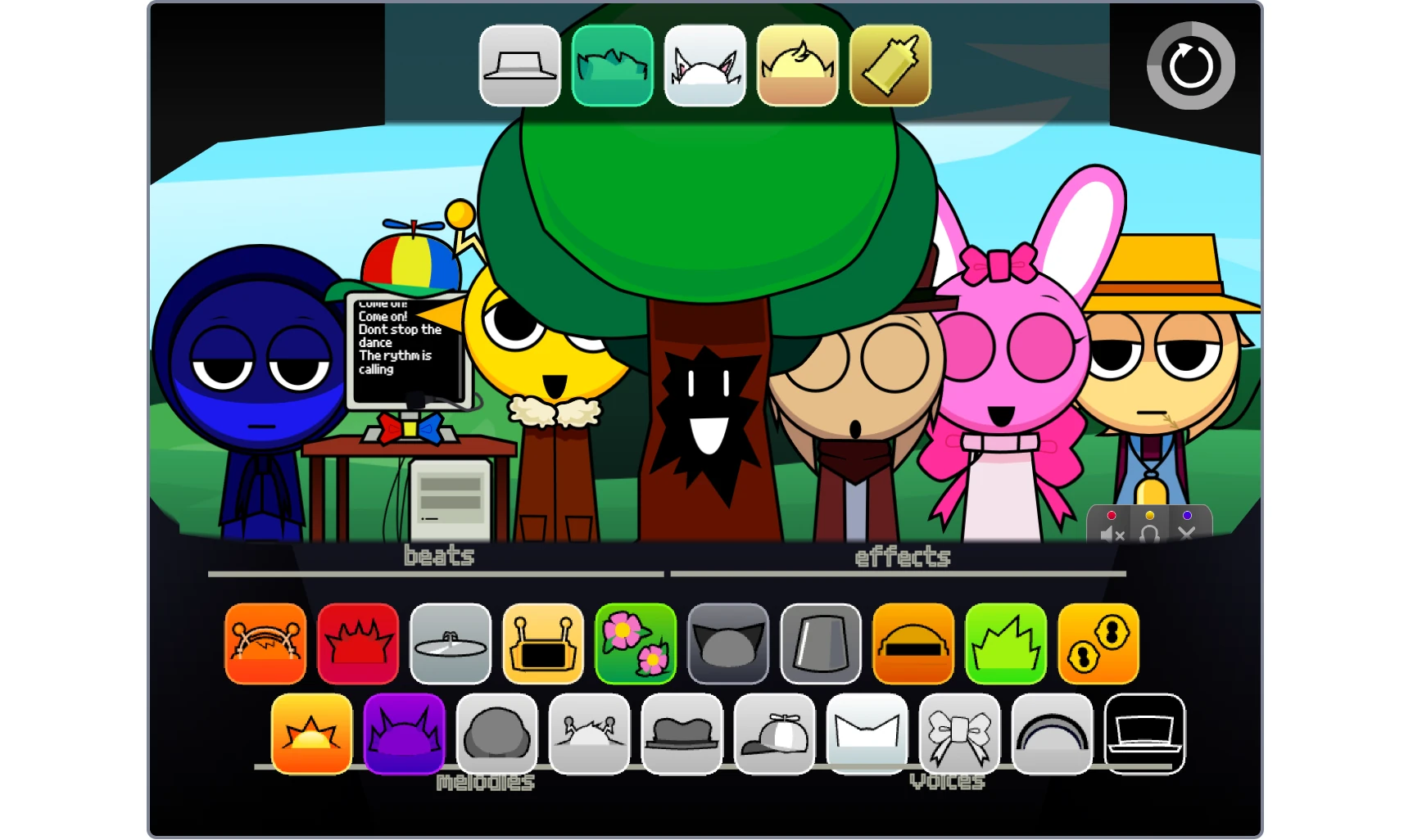 Character Creator 2.0 Character Creator 2.0 interface in Sprunki Parodybox