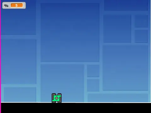 Logo for the fan game 2.1 Geometry Dash Steam version 1.8