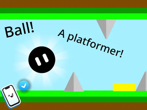Screenshot of the Ball A Platformer game inspired by Geometry Dash