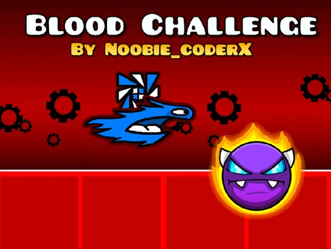Blood Challenge Geometry Dash v1.2 1k difficult gameplay