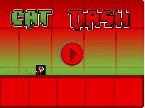 Cat Dash Christmas Version platform game with cat character