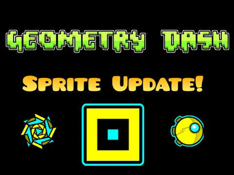 Geometry Dash styled circle illusion with moving points and character icons