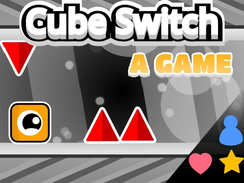 -Cube Switch gameplay showing cube mode jumps