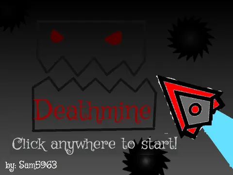 Deathmine Geometry Dash adventure with wave mechanics and boss fight