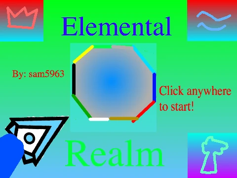 Elemental Realm wave adventure gameplay with elemental obstacles