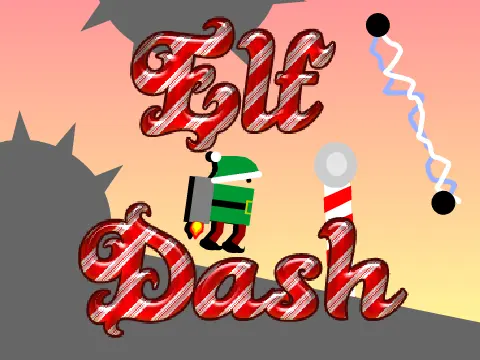 Elf Dash - A festive elf character in a dodging game