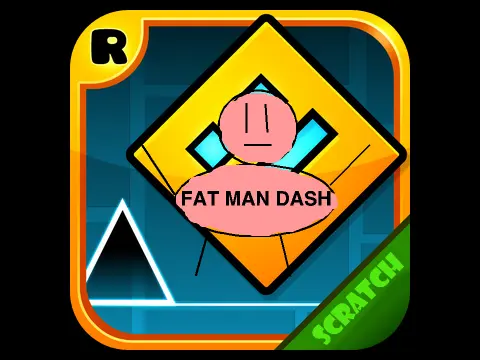 Fat Man Dash V1.0 gameplay screenshot showing tight platforming challenge