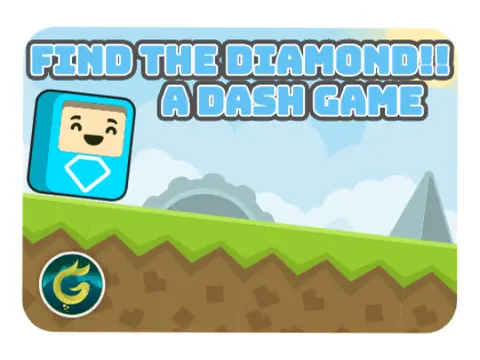 Find The Diamond dash game logo and cover image
