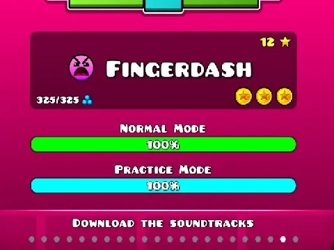 Finger Dash Geometry Dash Level 21 Insane Difficulty