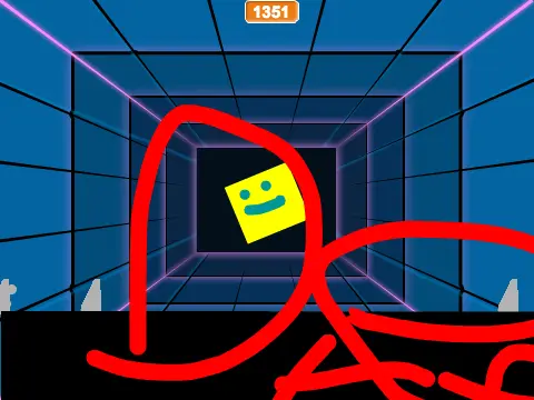 Gemotery Dash game logo and cover image showing geometric shapes and spikes