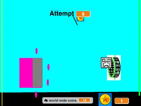 Experimental Geometry Dash gameplay with glitch note