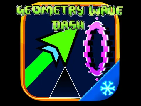 Geometry Wave Dash Brandon gameplay showing wave icon navigating obstacles