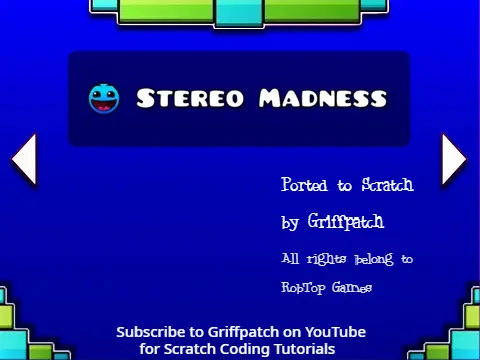 Geometry Dash rhythm game logo featuring geometric character and colorful obstacles