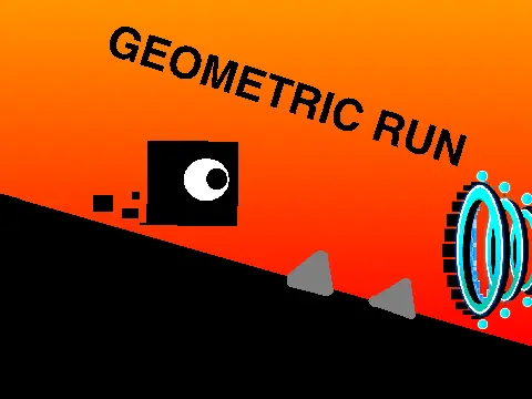 Play Geometric Run online, a fast-paced rhythm platformer runner game