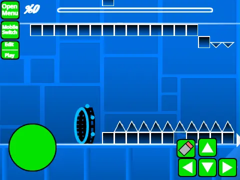Geometry Arrow Spam Remaster V.2 editor interface screenshot