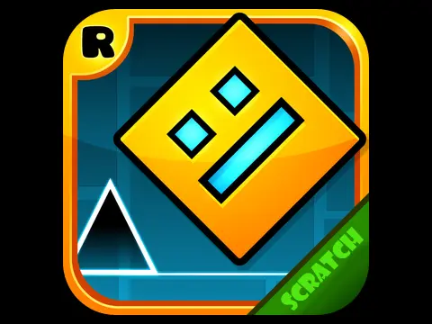 Geometry Bash game cover featuring geometric characters and obstacles