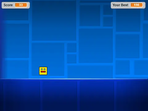Logo for the Geometry Dash online game