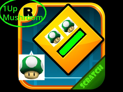 Play Geometry Dash 1Up Mushroom fun-sized level online